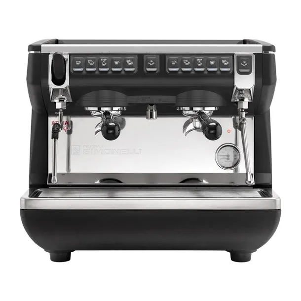 Nuova Simonelli Appia Compact 2 Group Coffee Machine with Autosteam Wand Black - HX405