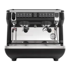 Nuova Simonelli Appia Compact 2 Group Coffee Machine with Autosteam Wand Black - HX405