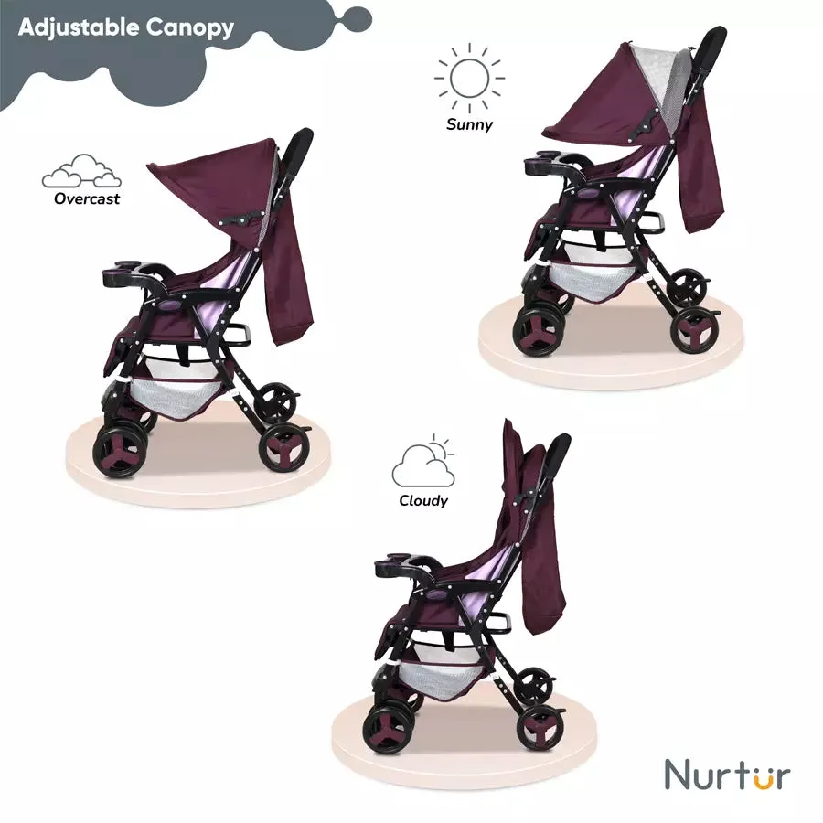 Nurtur Ryder Lightweight Baby Stroller (Maroon)