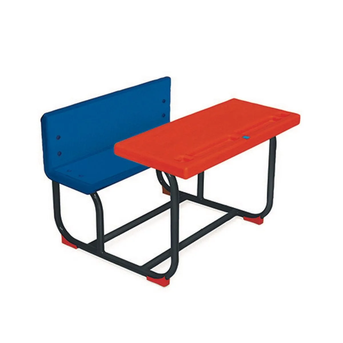 Ok Play Little Scholars, Desk‚ Chair Arrangement For 8 Children, Perfect For Home And School, Red & Blue, 5 to 10 Years