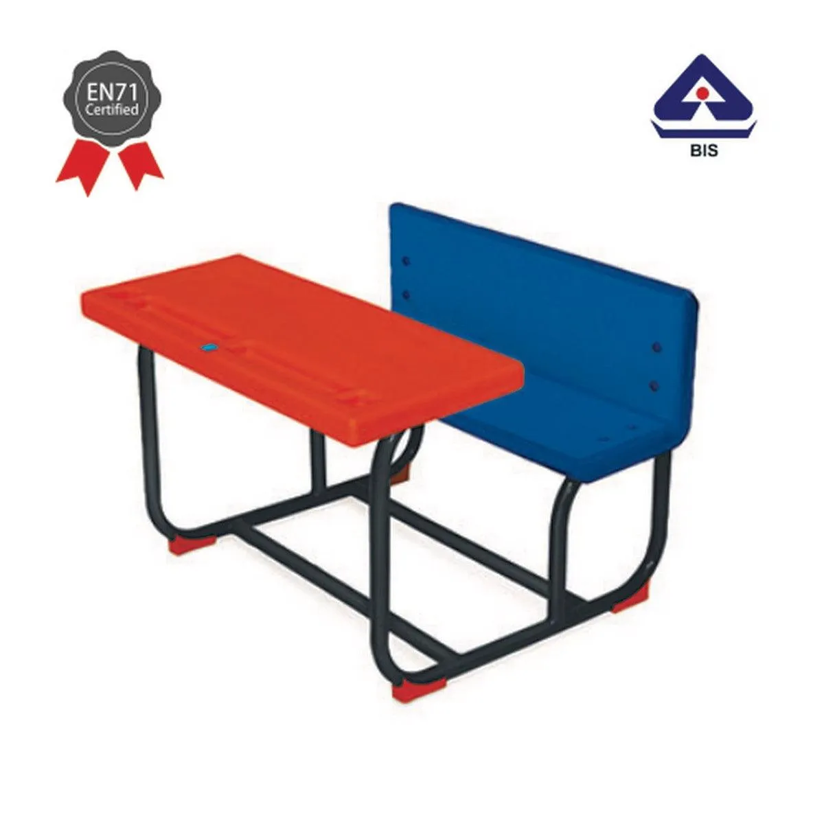 Ok Play Little Scholars, Desk‚ Chair Arrangement For 8 Children, Perfect For Home And School, Red & Blue, 5 to 10 Years