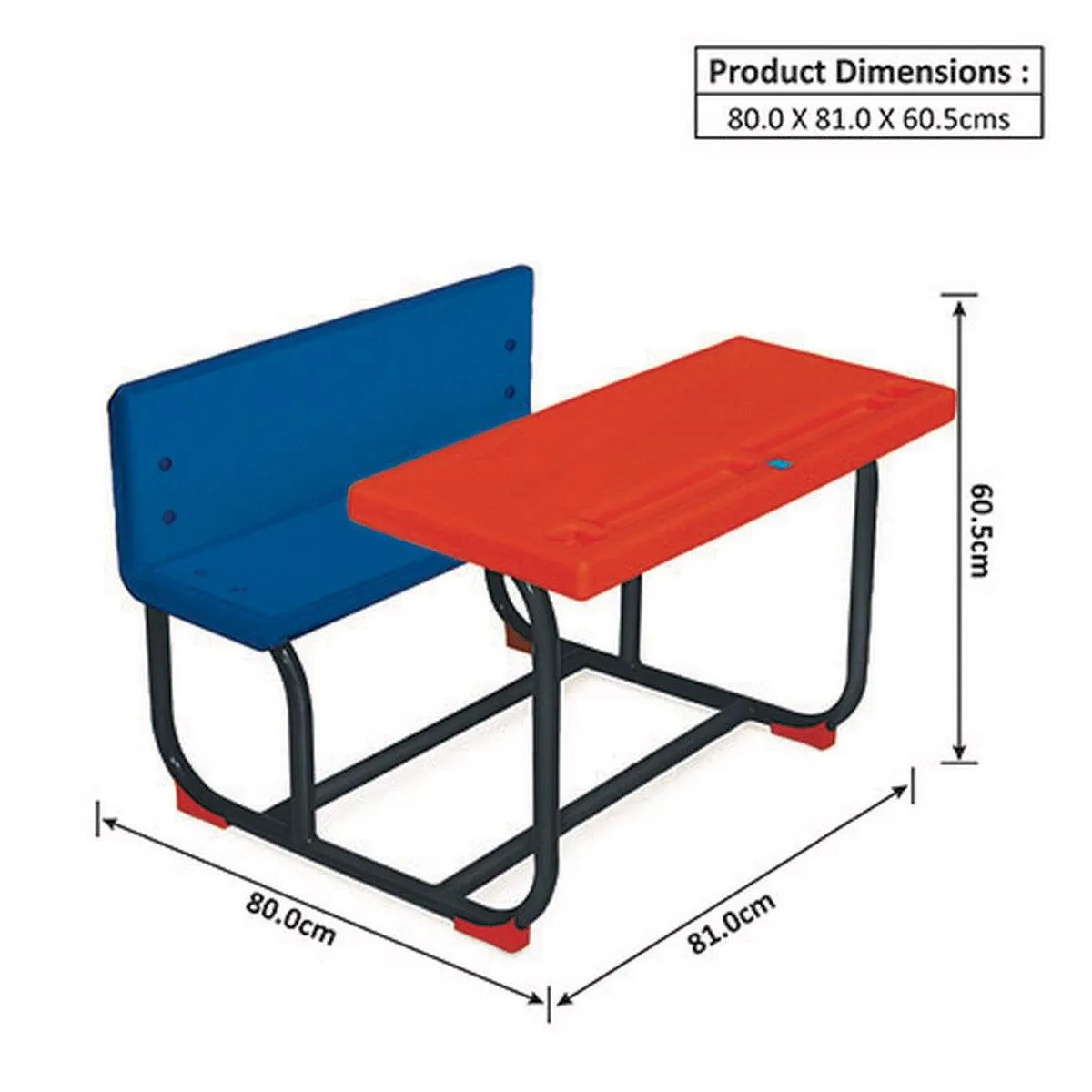 Ok Play Little Scholars, Desk‚ Chair Arrangement For 8 Children, Perfect For Home And School, Red & Blue, 5 to 10 Years