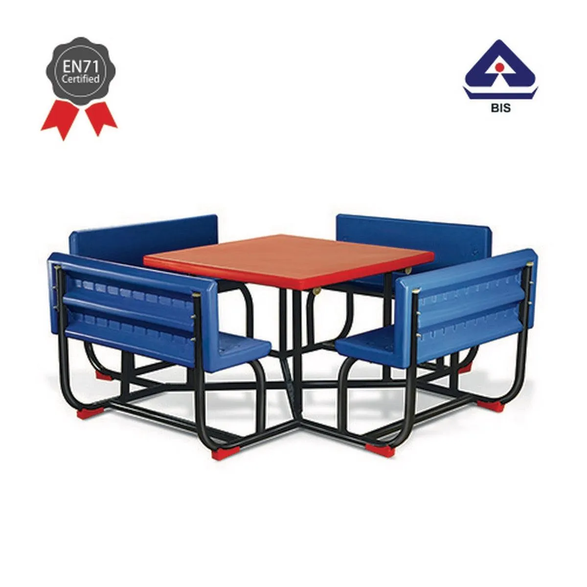 Ok Play Party Time, Seating Capacity Of 8 Children, Perfect For Home And School, Blue & Red, 2 to 4 Years