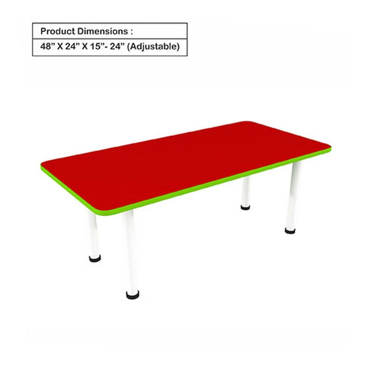 Ok Play Rectangular Table Wooden, Study Desk, Activity Table, Plastic Chair, Perfect For Home, Creches And School, 2 to 4 Years