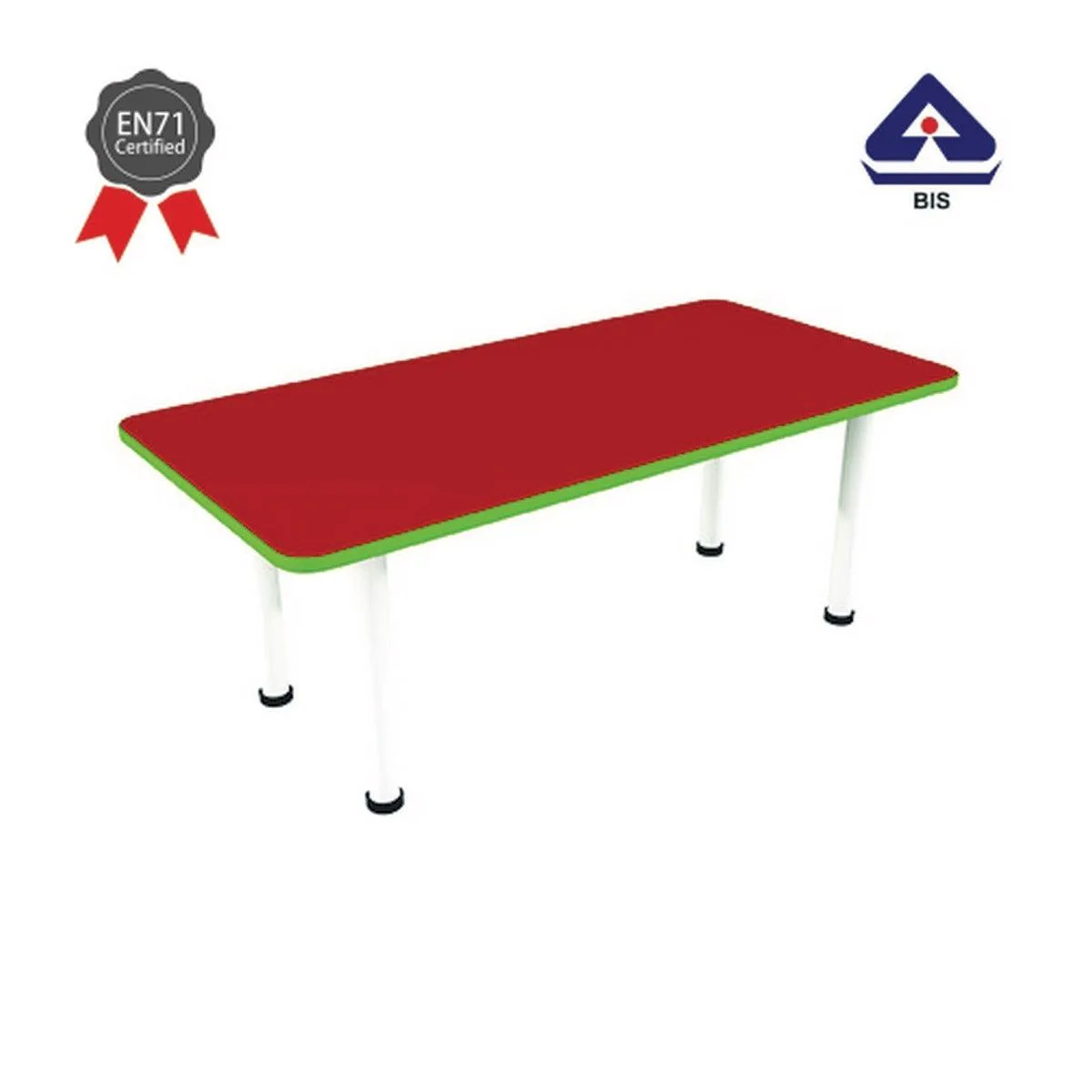 Ok Play Rectangular Table Wooden, Study Desk, Activity Table, Plastic Chair, Perfect For Home, Creches And School, 2 to 4 Years