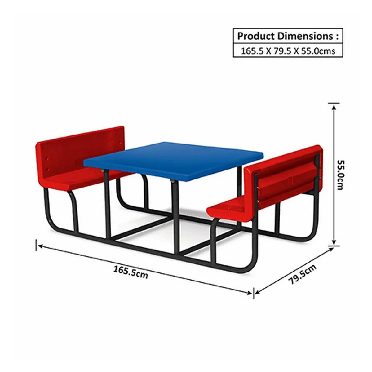 Ok Play Two Good, Table & Chair, Study Table, Perfect For Home And School, Blue & Red, 5 to 10 Years