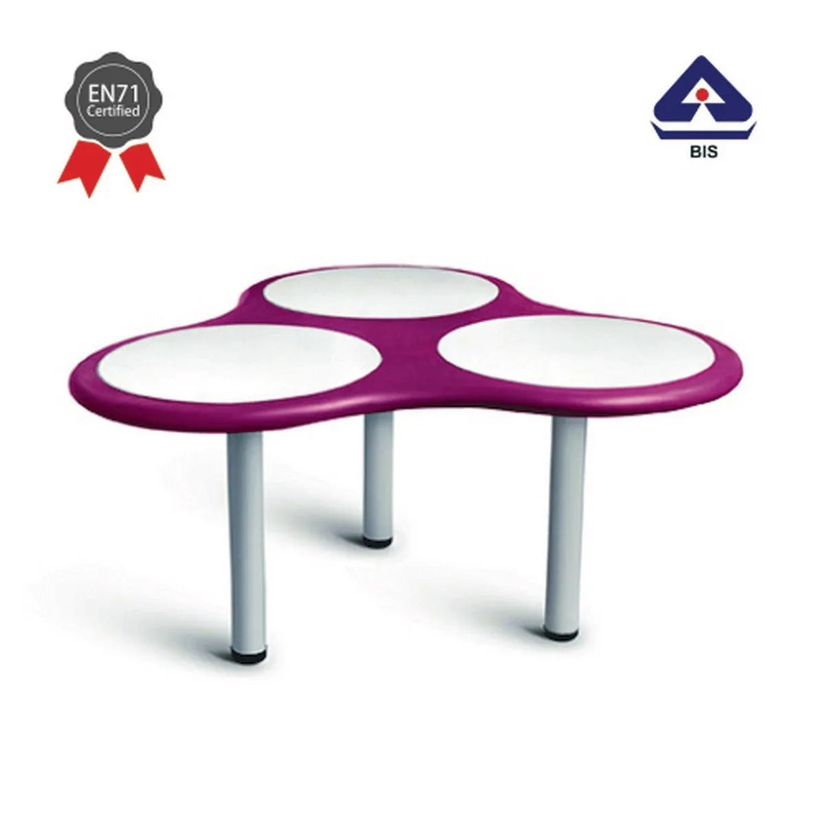 Ok Play Una Table Top, Seat 8 Kids, Perfect For Home And School, Violet