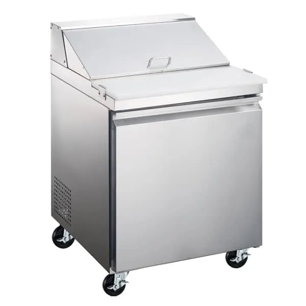 Omcan 50045 27.5" 1 Door Sandwich Refrigerated Prep Table - 5.7 Cu Ft