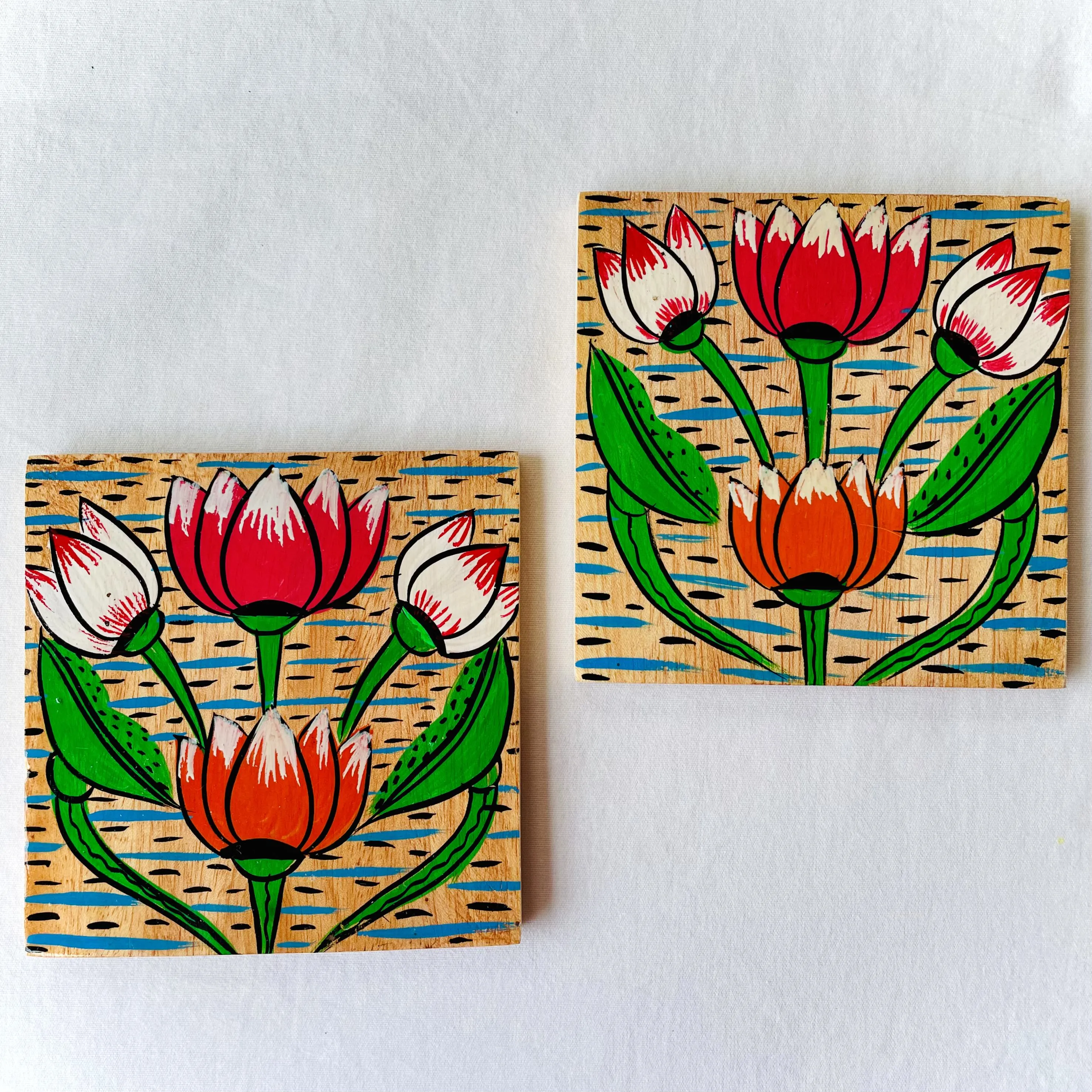 Padma - Square Wooden Coasters