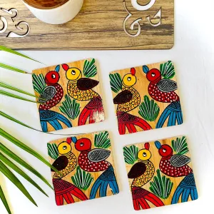 Pakhi - Square Wooden Coasters