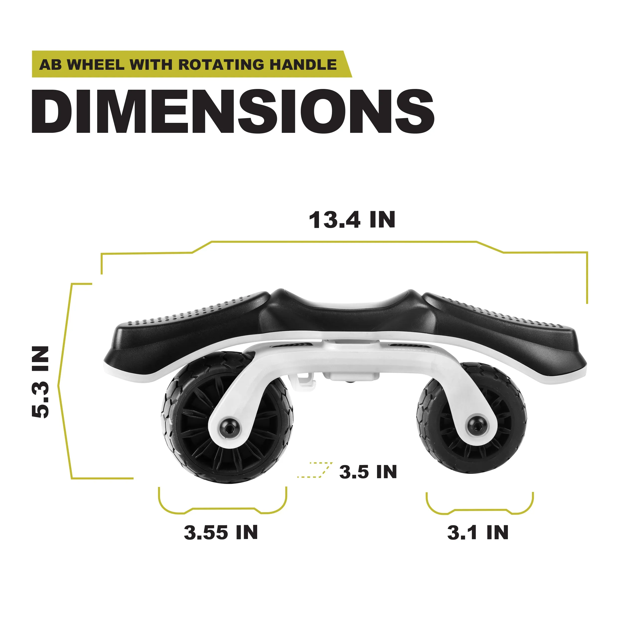 PRCTZ Ab Wheel with Rotating Handle