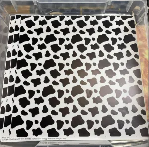 Printed Vinyl & HTV WHITE AND BLACK COW SPOTS