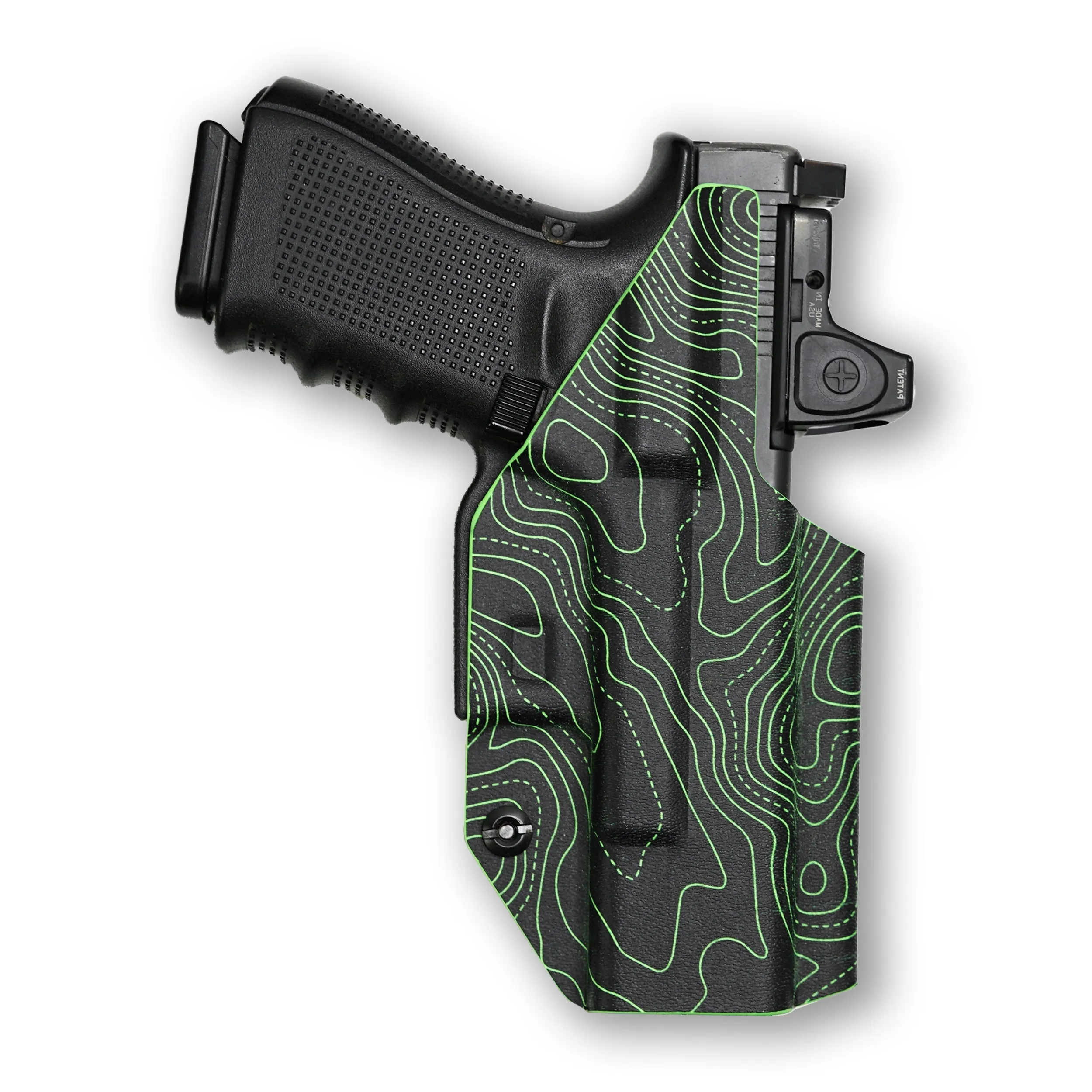 PSA Dagger Compact with Surefire X300U-A Light Red Dot Optic Cut IWB Holster