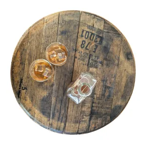 Reclaimed Bourbon Barrel Head Lazy Susan