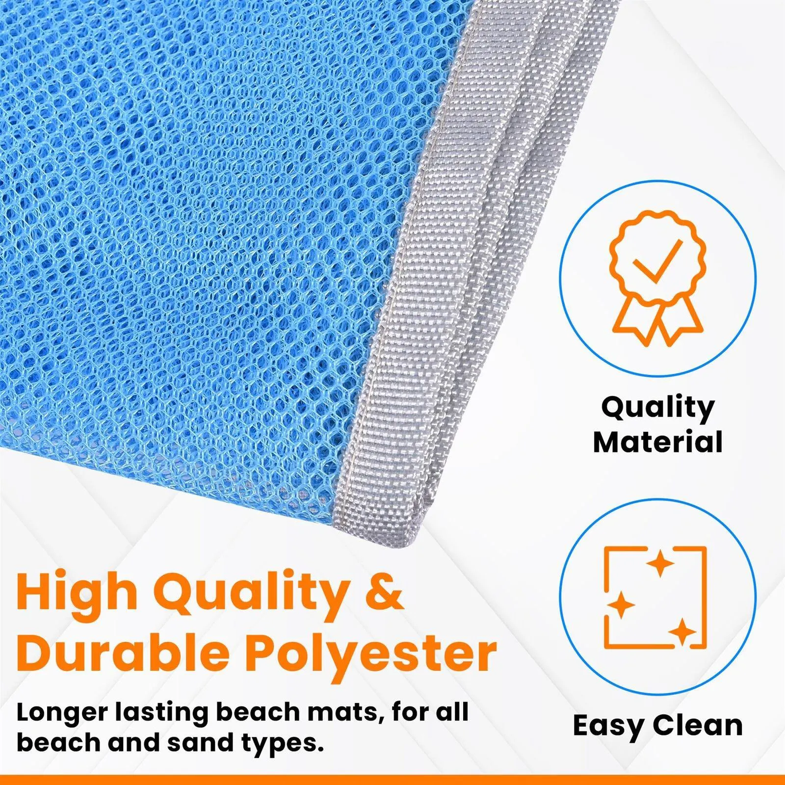 Sand Free Foldable Beach Mat