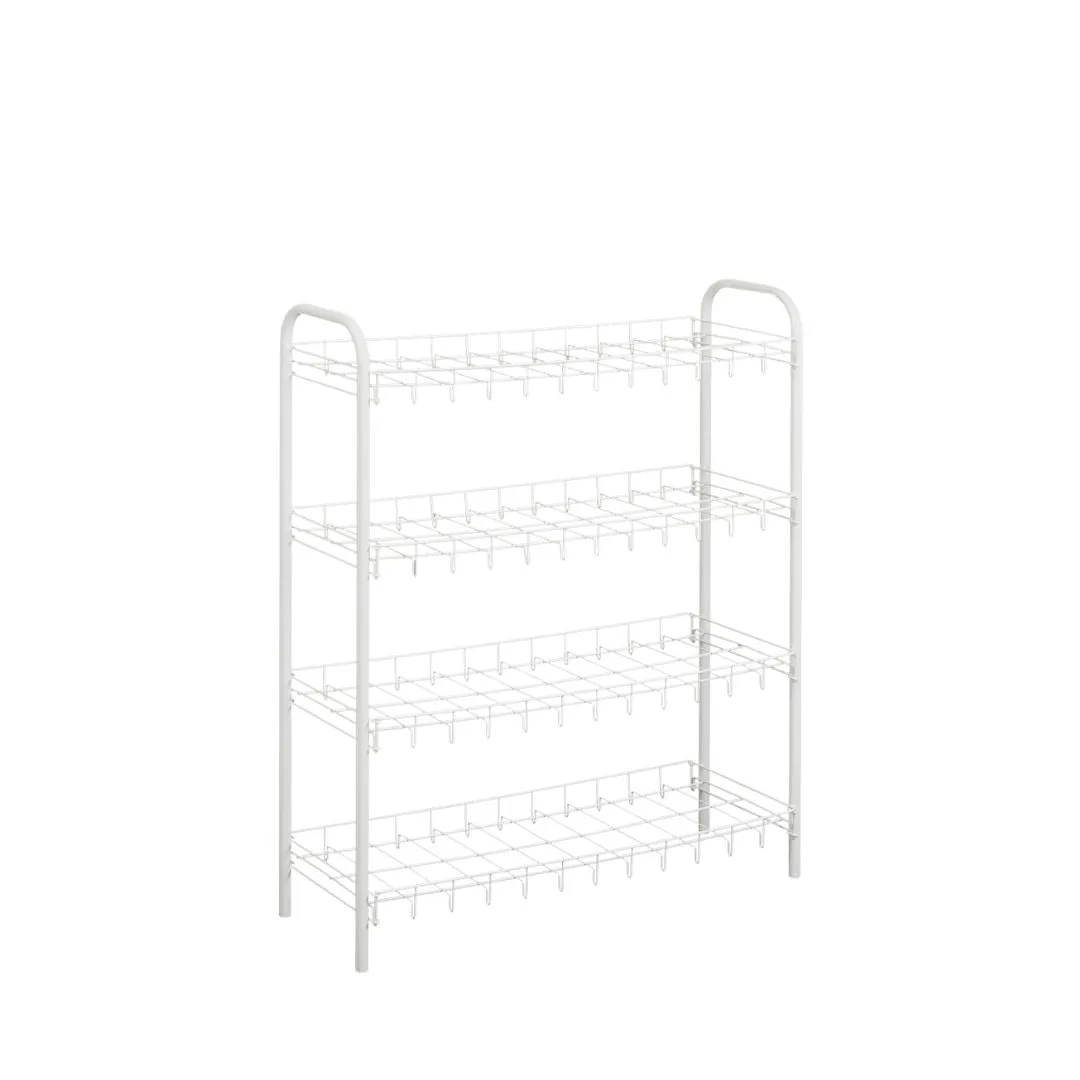 Shoe Rack 4 Tier White