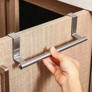 Stainless Steel Over Door Towel Bar Rack: Space-Saving Organizer