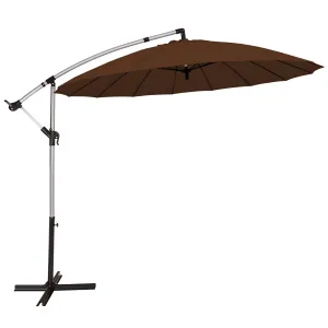 Tangkula 10 FT Patio Offset Umbrella, Outdoor Cantilever Umbrella