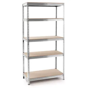 Tangkula 5-Tier Steel Storage Shelves, 73" Heavy Duty Garage Shelf with Adjustable Shelves