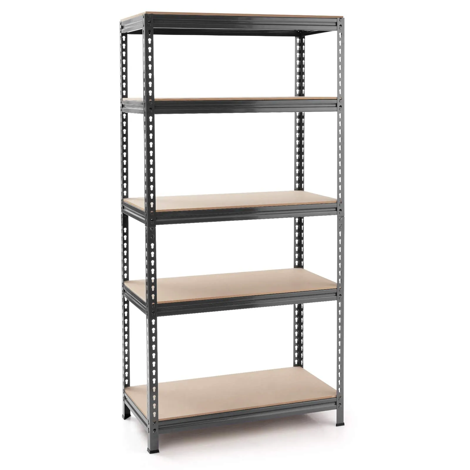 Tangkula 5-Tier Steel Storage Shelves, 73" Heavy Duty Garage Shelf with Adjustable Shelves