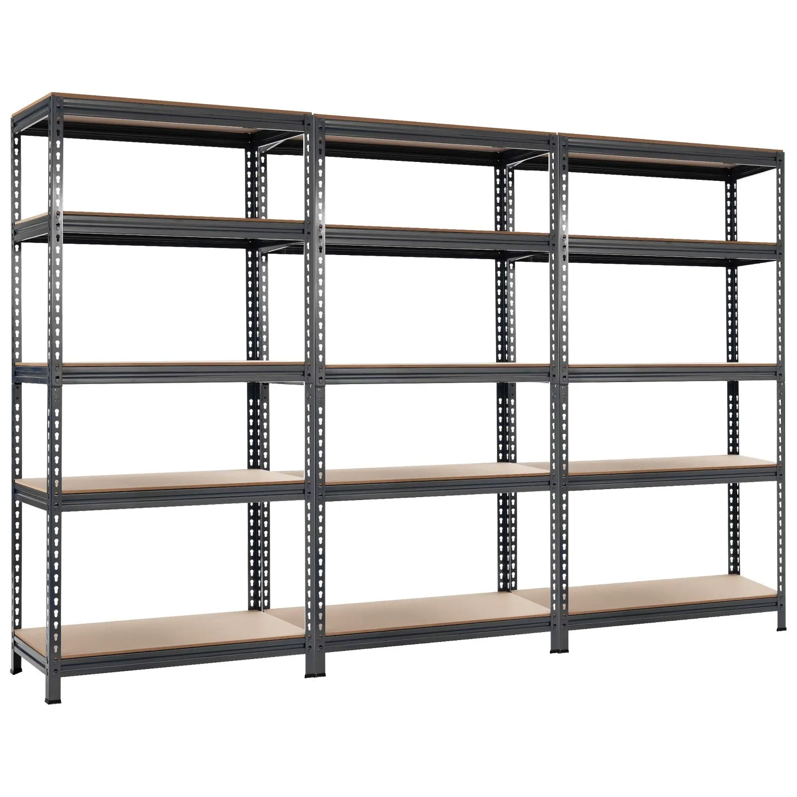 Tangkula 5-Tier Steel Storage Shelves, 73" Heavy Duty Garage Shelf with Adjustable Shelves