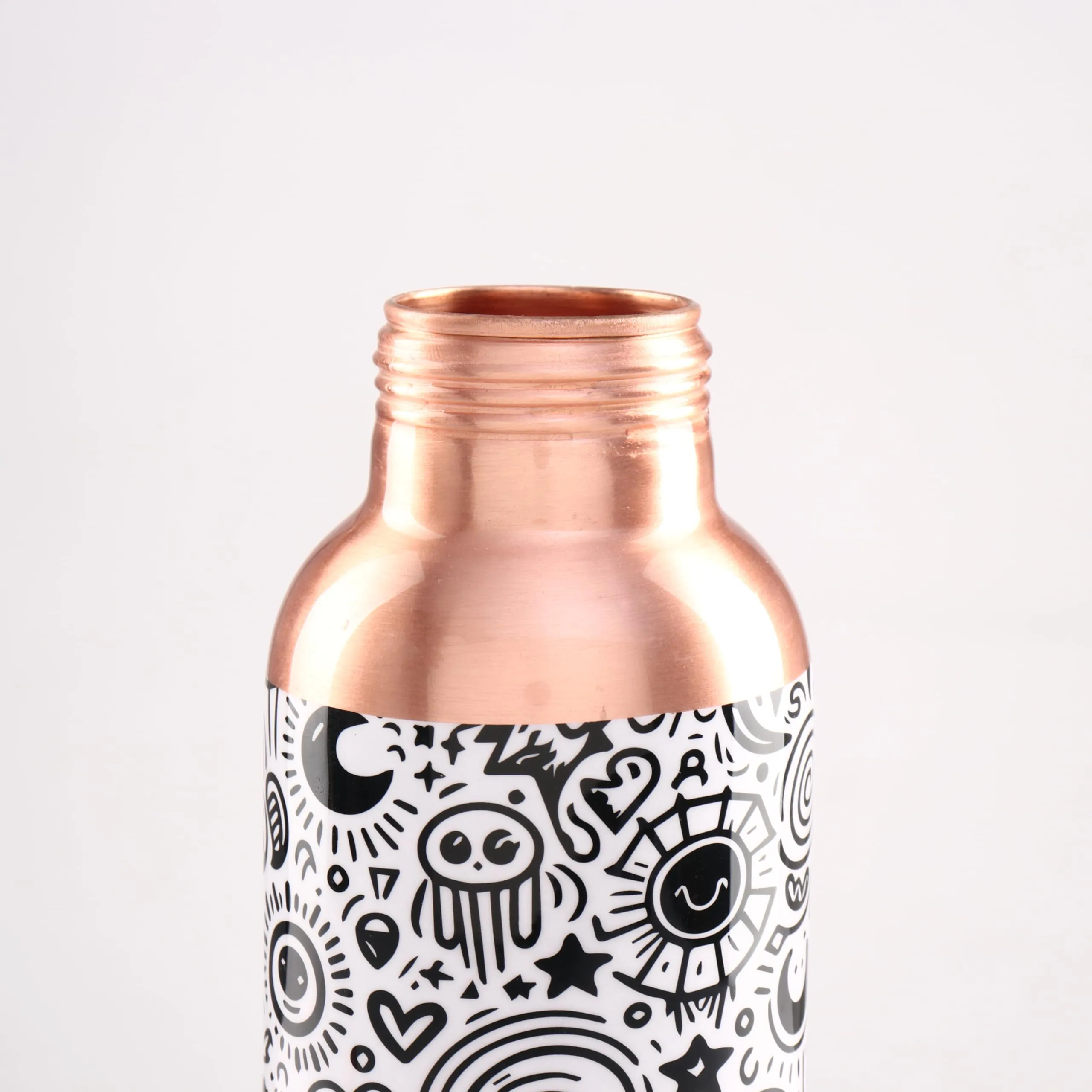 UMAI Copper Water Bottle 950ml | Designer Leakproof Eco-Friendly Immunity Boosting Non-Toxic BPA Free | Kids Drinkware & Storage | Home Gym Office | Unique Printed Bottle