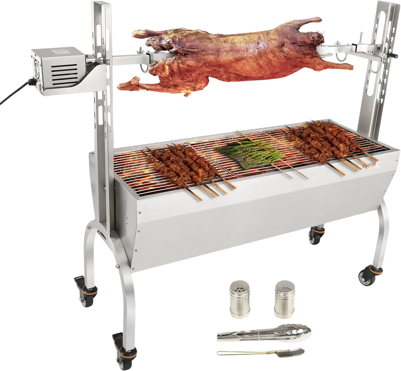 Vevor Spit Rotisserie BBQ Grill 46" 90 Lbs Capacity 50W Electric Roaster New