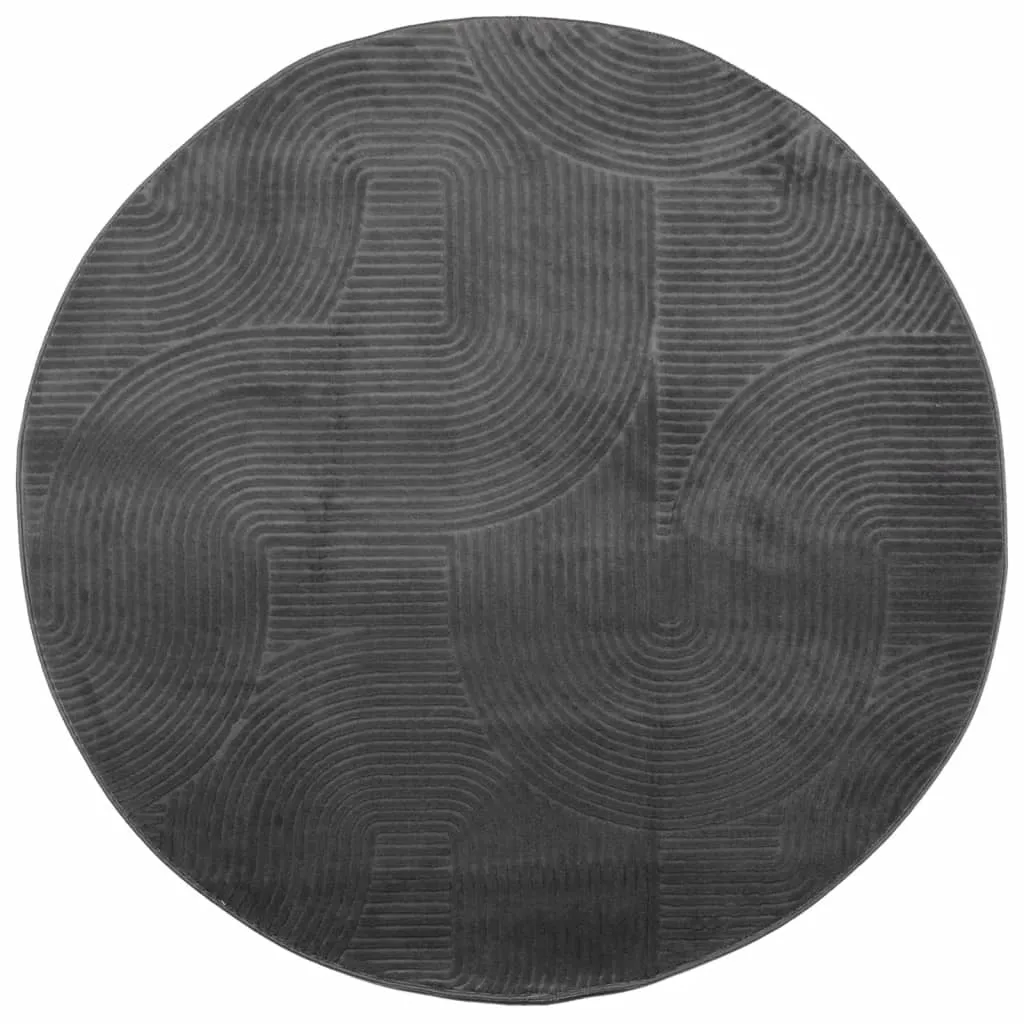 vidaXL IZA Short Pile Scandinavian Rug - Cozy Anthracite, 200 cm Diameter | Stylish & Durable Home Decor