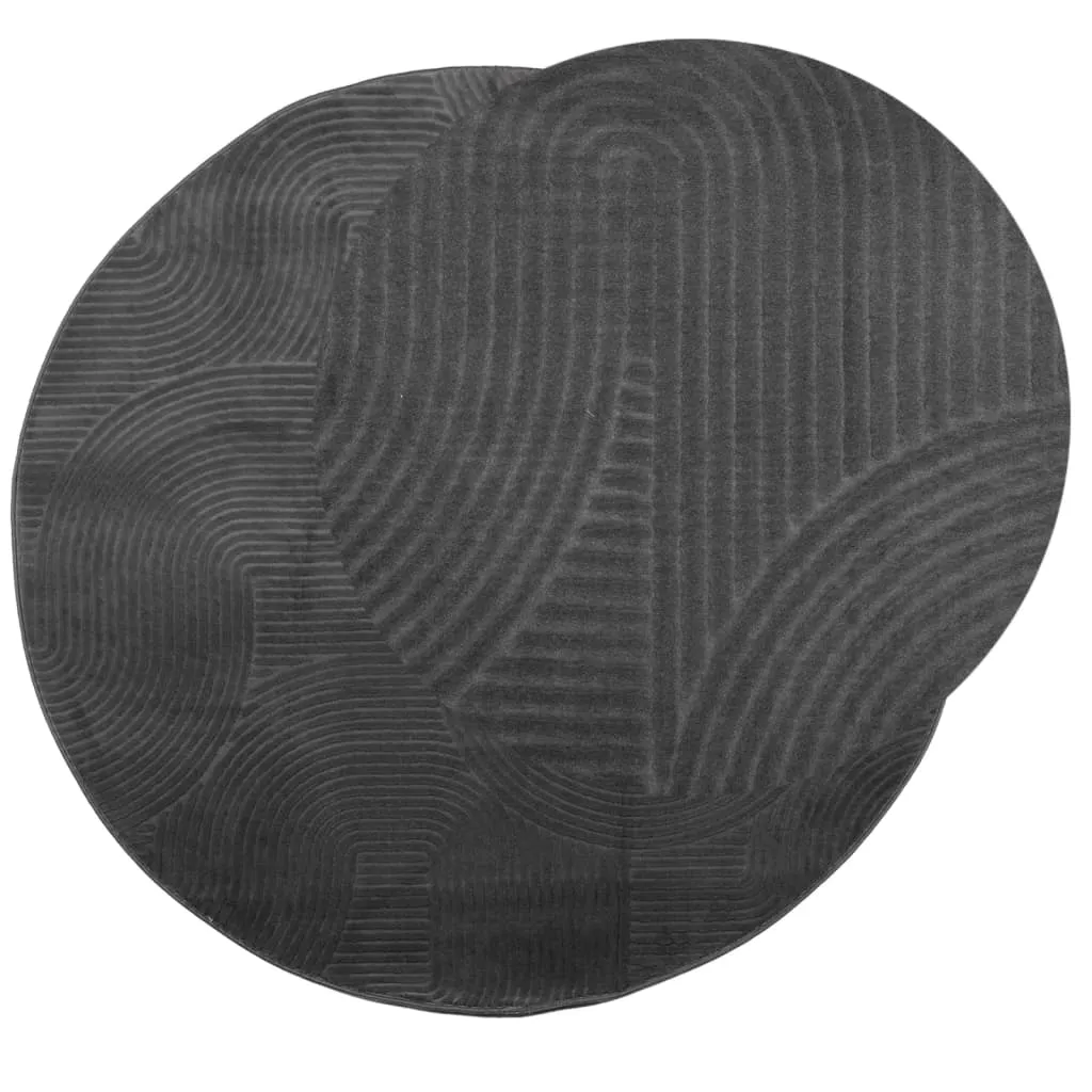 vidaXL IZA Short Pile Scandinavian Rug - Cozy Anthracite, 200 cm Diameter | Stylish & Durable Home Decor