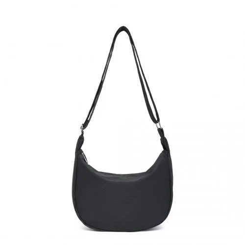 Water-resistant Portable Crescent Shoulder Cross Body Bag - Black | Lightweight & Stylish