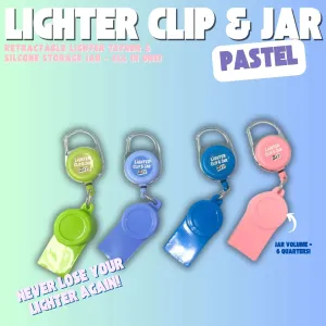 WEEZ Retractable Lighter Clip & Silicone Jar- Pastel